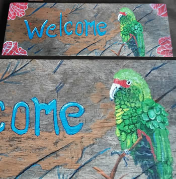 Hand Painted Welcome Sign | Island Art Bocas
